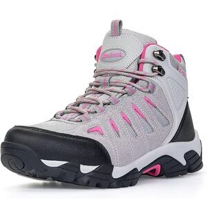 Stylish Gray and Pink Hiking Boots for Women